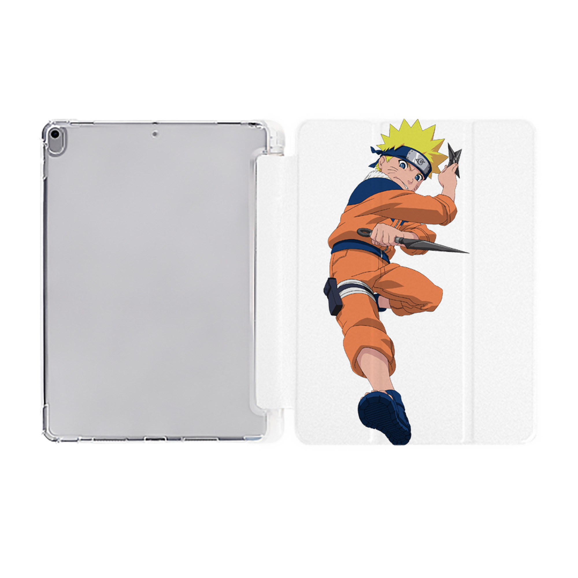 （画像用） NARUTO -ナルト- うずまき ナルト Uzumaki Naruto IPad ケース ペン収納付き 三つ折りスタンド PUレザー×シリコン 対応機種9.5/10.5/10.9インチ
